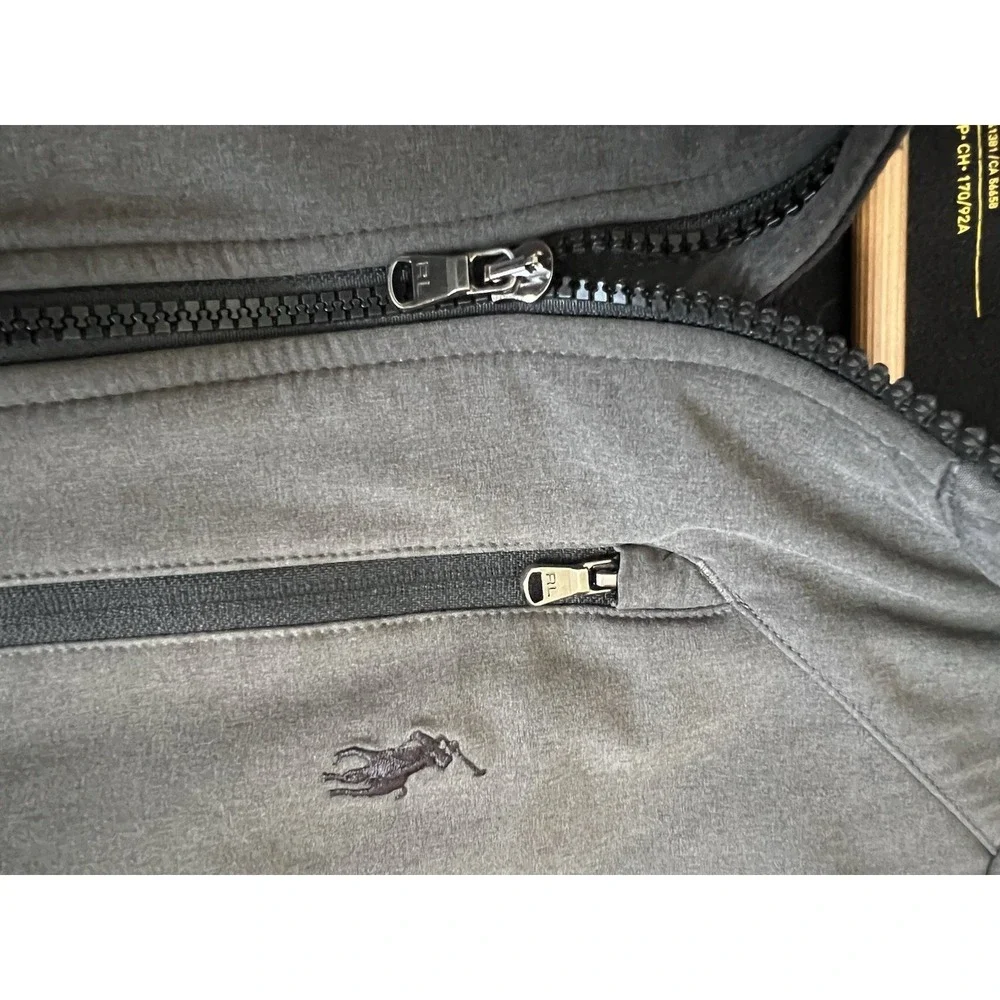 Polo Ralph Lauren Performance Mens Small Softshell Jacket Fleece Lined Grey
